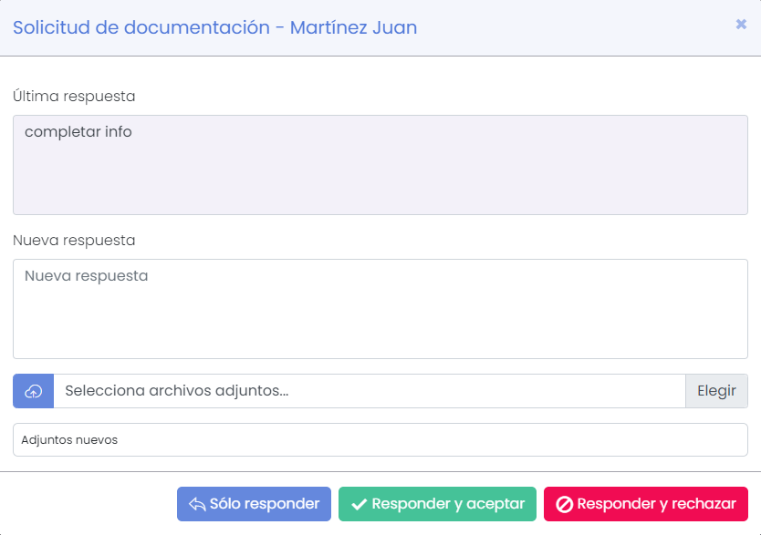 Respuesta a la solicitud sin módulo de Ausencias y Vacaciones activado